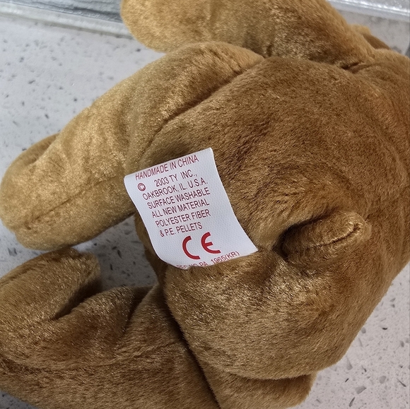 TY - Sherwood - Brown Teddy Bear with Yellow Ribbon - Picture 3 of 5